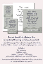 Load image into Gallery viewer, April 2023 RS Lesson handout, General Conference Quote He Could Heal Me! - Elder Peter F. Meurs