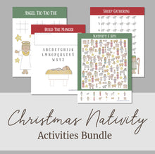 Load image into Gallery viewer, Christmas Nativity Printable Games and Activities Kit