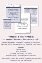 Load image into Gallery viewer, April 2023 General Conference - RS lesson outline, handouts, lesson plan The Answer is Always Jesus Christ- President Russell M. Nelson