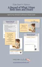 Load image into Gallery viewer, Lesson Outline for Elders Quorum, Relief Society - RS lesson plan, slides, questions, handouts, etc. April 2024 General Conference "A Record of What I Have Both Seen and Heard" by Elder Brent H. Nielson