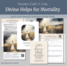 Load image into Gallery viewer, General Conference study guide for
President Dallin H. Oaks - Divine Helps for Mortality - April 2025
General Conference, relief society lesson helps for LDS women, RS lesson ideas, lesson handouts, study worksheets and workbook, lesson outline, lesson plan, Relief Society General Conference lesson, Elder’s Quorum lesson, artwork