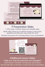 Load image into Gallery viewer, April 2023 RS lesson handouts, Relief Society lesson helps, The Lord Jesus Christ Teaches Us to Minister - Elder Juan A. Uced