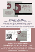 Load image into Gallery viewer, Relief Society Lesson plan April 2023 General Conference "When to Receive Your Patriarchal Blessing" by Elder Kazuhiko Yamashita