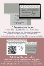 Load image into Gallery viewer, There Can Be Nothing So Exquisite and Sweet as Was My Joy - Elder Craig C. Christensen - April 2023 General Conference study guide. RS lesson helps, RS handouts