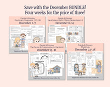 Load image into Gallery viewer, December BUNDLE | Primary Come, Follow Me Lesson Helps for Home & Church