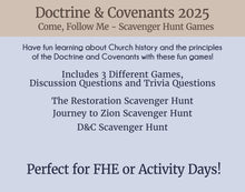 Load image into Gallery viewer, Doctrine and Covenants Scavenger Hunt Game