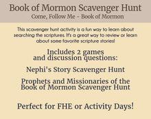 Load image into Gallery viewer, Book of Mormon Scavenger Hunt Game