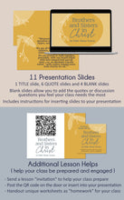 Load image into Gallery viewer, RS lesson slides for Relief Society Brothers and Sisters in Christ - Ulisses Soares - October 2023 General Conference