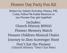 Load image into Gallery viewer, Pioneer Day Party Kit Activity BUNDLE