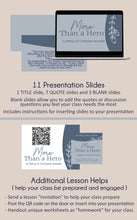 Load image into Gallery viewer, Relief Society Lesson presentation slides Bishop W. Christopher Waddell - More than a Hero - October 2023 General Conference