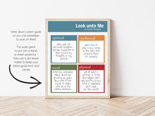 Load image into Gallery viewer, 2025 LDS Youth Theme - Look unto Me in Every Thought | YM Goals Ideas