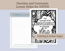 Load image into Gallery viewer, December 30-January 5, YOUTH Lesson Helps for D&C "The Restoration of the Fulness of the Gospel"