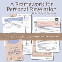 Load image into Gallery viewer, "A Framework for Personal Revelation" by Elder Dale G. Renlund October 2022 General Conference RS lesson helps , general conference study guide