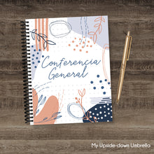 Load image into Gallery viewer, spanish general conference notebook, Diario de la conferencia General | Cuaderno y guía de estudio de la conferencia general | General Conference Journal