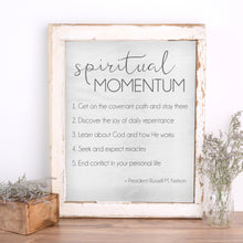 Load image into Gallery viewer, Spiritual Momentum Quote - GRAY - President Nelson - April 2022 Conference - Farmhouse Printable