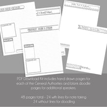 Load image into Gallery viewer, General Conference Hand-Drawn Doodle Notebook | April 2023 Conference Journal