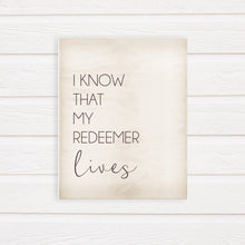 Load image into Gallery viewer, lds printable i know that my redeemer lives, LDS hymns