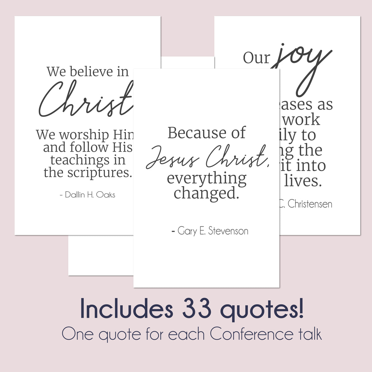 April 2023 General Conference Printable Quotes Minimalist Style My