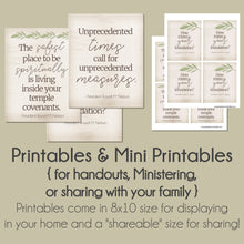Load image into Gallery viewer, the temple and your spiritual foundation printables for general conference october 2021