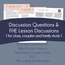 Load image into Gallery viewer, RS Lesson, Relief Society Worksheet, General Conference Workbook April 2022 To Heal the World" by Elder Ronald A. Rasband