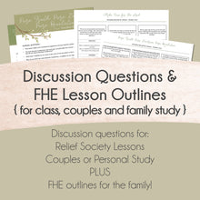 Load image into Gallery viewer, general conference study guide and discussion questions for relief society lesson