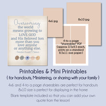 Load image into Gallery viewer, october 2022 general conference printables for president nelson overcome the world and find rest