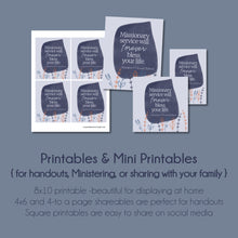 Load image into Gallery viewer, April 2022 General Conference Printables "Missionary Service Blessed My Life Forever" by M. Russell Ballard