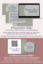 Load image into Gallery viewer, RS Lesson Helps for President Nelson's talk, Peacemakers Needed - April 2023