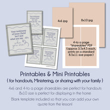 Load image into Gallery viewer, october 2022 general conference quote printables - nourishing and bearing your testimony - elder gary e stevenson