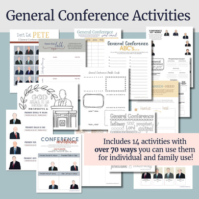 General Conference Activities for LDS youth, LDS Families, April 2024 General Conference, Note taking, Conference coloring pages, Conference journal, General Conference games 