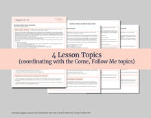 Load image into Gallery viewer, August 11-17, Lesson Helps for Home, Church | Primary Come Follow Me 2025 | D&amp;C 88 &quot;Establish.. A House of God&quot; | Games, Coloring Activities
