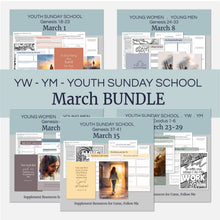 Load image into Gallery viewer, March BUNDLE | LDS Come, Follow Me Youth Lesson Outlines for Home and Church | 5 Lesson Plans
