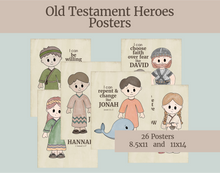 Load image into Gallery viewer, Old Testament Bulletin Board BUNDLE- Bulletin Board, Scripture Cards and Old Testament Hero Posters for LDS Families Come, Follow Me 2026
