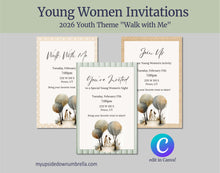 Load image into Gallery viewer, ULTIMATE Young Women "Walk with Me" BUNDLE | Bulletin Board, Goals Kit and Activity Kit | 2026 LDS Youth Theme
