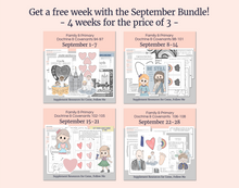 Load image into Gallery viewer, September BUNDLE Lesson Helps for Home &amp; Church | Primary Come Follow Me 2025 | 4 Weeks of Lesson Helps | CFM for Families (BUNDLE Savings!)
