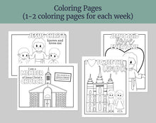 Load image into Gallery viewer, October Full MONTH NURSERY Lesson Helps, Come Follow Me for Toddlers | 5 Minute Lesson Outline &amp; Coloring Pages | Nursery Children age 1-3 (Copy)
