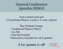 Load image into Gallery viewer, Apostles Memory Match Game for General Conference (Digital Download)
