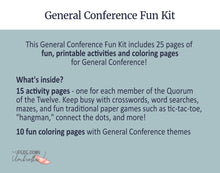 Load image into Gallery viewer, General Conference Fun Kit

