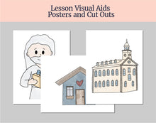 Load image into Gallery viewer, August 11-17, Lesson Helps for Home, Church | Primary Come Follow Me 2025 | D&amp;C 88 &quot;Establish.. A House of God&quot; | Games, Coloring Activities
