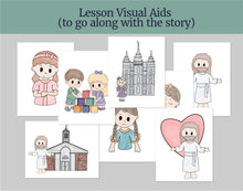 Load image into Gallery viewer, October Full MONTH NURSERY Lesson Helps, Come Follow Me for Toddlers | 5 Minute Lesson Outline &amp; Coloring Pages | Nursery Children age 1-3 (Copy)
