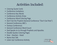 Load image into Gallery viewer, General Conference Activities Kit
