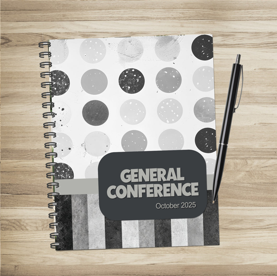 General Conference notebook for taking notes October 2025 General Conference journal for LDS young men, LDS youth, LDS men, notes for general conference

