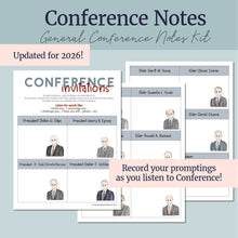 Load image into Gallery viewer, General Conference activities, conference journal, Conference fun for primary kids, General Conference for families, printable games and activities, LDS, Word search, Crossword puzzle, coloring page, president oaks, adult coloring pages, activities for youth, Young Women, Games, printables, April 2026 LDS General Conference Fun Kit | Coloring and Activity Pages for LDS Families, LDS Conference Games, Conference Book Kids, Youth
