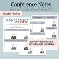 General Conference activities, conference journal, Conference fun for primary kids, General Conference for families, printable games and activities, LDS, Word search, Crossword puzzle, coloring page, president oaks, adult coloring pages, activities for youth, Young Women, Games, printables, April 2026 LDS General Conference Fun Kit | Coloring and Activity Pages for LDS Families, LDS Conference Games, Conference Book Kids, Youth