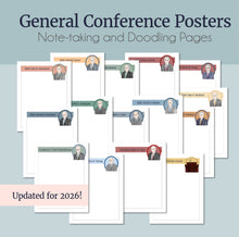 Load image into Gallery viewer, General Conference activities, conference journal, Conference fun for primary kids, General Conference for families, printable games and activities, LDS, Word search, Crossword puzzle, coloring page, president oaks, adult coloring pages, activities for youth, Young Women, Games, printables, April 2026 LDS General Conference Fun Kit | Coloring and Activity Pages for LDS Families, LDS Conference Games, Conference Book Kids, Youth, General Conference Fun Pages
