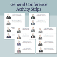 Load image into Gallery viewer, General Conference activities, conference journal, Conference fun for primary kids, General Conference for families, printable games and activities, LDS, Scavenger Hunt coloring page, president oaks, adult coloring pages, activities for youth, Young Women, Games, printables, April 2026 LDS General Conference Fun Kit | Coloring and Activity Pages for LDS Families, LDS Conference Games, Conference Book Kids, Youth, General Conference Fun Pages

