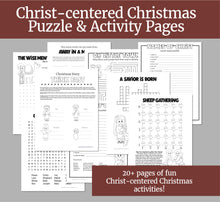 Load image into Gallery viewer, Christmas Mazes, Puzzles, and Activities with a Christ-centered focus
