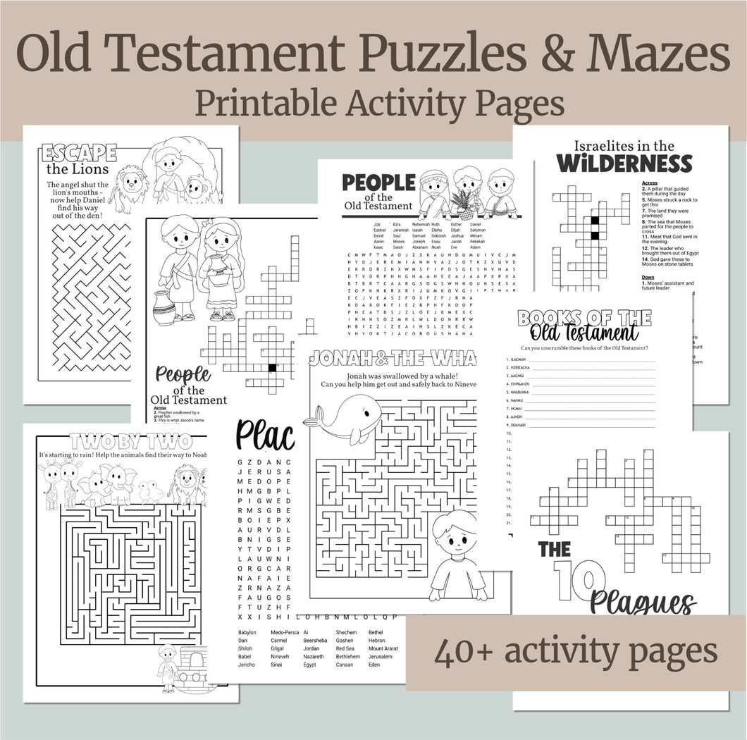 Old Testament Puzzles and Mazes | Printable Activity Pages, vacation bible school

Games for LDS Primary children, Valiant Activities, Activity Days, LDS families, LDS games, Christian games, bible games for families, bible games for kids. Printable bible games, printable old testament games, Sunday School, Bible learning games, Come Follow Me, LDS Scripture Games Family Home Evening, FHE, simple lds activities for families, Latter-day Saint Families, fun lds games for family night, interactive bible lesson
