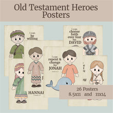 Load image into Gallery viewer, Old Testament Heroes posters, Vacation Bible School
Games for LDS Primary children, Valiant Activities, Activity Days, LDS families, LDS games, Christian games, bible games for families, bible games for kids. Printable bible games, printable old testament games, Sunday School, Bible learning games, Come Follow Me, LDS Scripture Games Family Home Evening, FHE, simple lds activities for families, Latter-day Saint Families, fun lds games for family night, interactive bible lessons for families, bible study act
