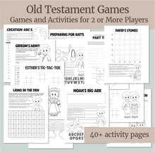 Load image into Gallery viewer, Old Testament games and activities, family games, Vacation Bible School
Games for LDS Primary children, Valiant Activities, Activity Days, LDS families, LDS games, Christian games, bible games for families, bible games for kids. Printable bible games, printable old testament games, Sunday School, Bible learning games, Come Follow Me, LDS Scripture Games Family Home Evening, FHE, simple lds activities for families, Latter-day Saint Families, fun lds games for family night, interactive bible lessons for famil
